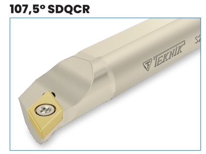 Soustružnický nůž S16Q SDQCR 07 pro destičky DC.. 0702.. (pravý)