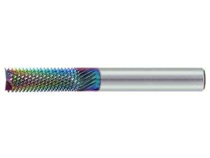 Hrubovací fréza ECSSR do materiálu CFRP/GFRP (karbon) průměr d=3, 7 zubů (povlak NDLC)