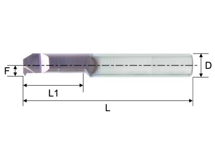 Vnitřní karbidový mini nůž závitový pro min díru 4,1mm (pravý) P 0,75