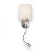 VERSA nástenná s tienidlom biela matný nikel 230V LED E27 LED 15+3W 40° 3000K