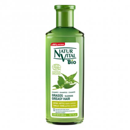 BIO šampon pro mastné vlasy s kopřivou, 300ml