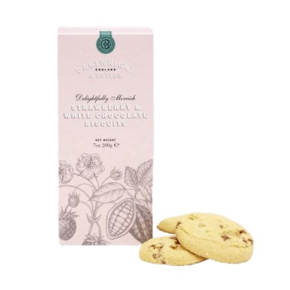 Strawberry & White Chocolate Biscuits
