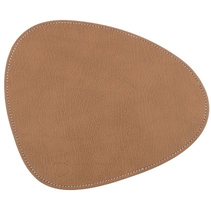 Egérpad CURVE BULL 28 x 34 cm, natúr, bőr, LIND DNA