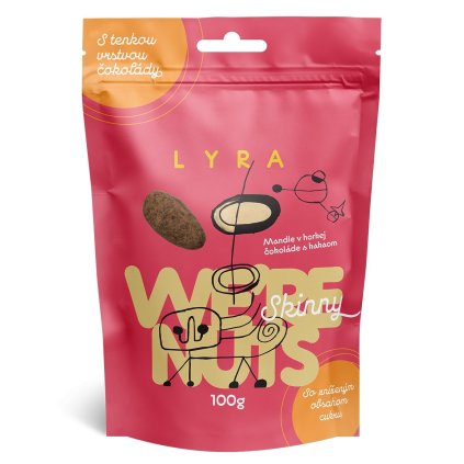 Mandula étcsokoládéban és kakaóban WE´RE NUTS 100 g, LYRA