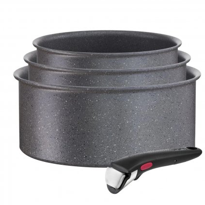 Edénykészlet INGENIO NATURAL FORCE L3969002, szett 4, szürke, alumínium, Tefal