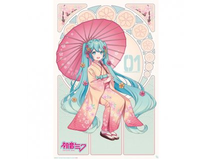 Hatsune Miku Sakura Kimono Poster 91,5 x 61 cm