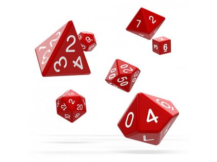 Sada kociek na RPG: Oakie Doakie Dice RPG Set Solid - Red (7 ks)