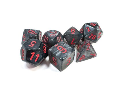 Sada kociek na RPG: Chessex - Black red Velvet (7 ks)