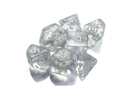 Sada kociek na RPG: Chessex - Clear Translucent (7 ks)