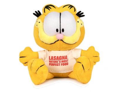 Garfield Sitting Lasagna Pink T-Shirt Plush Figure 30 cm