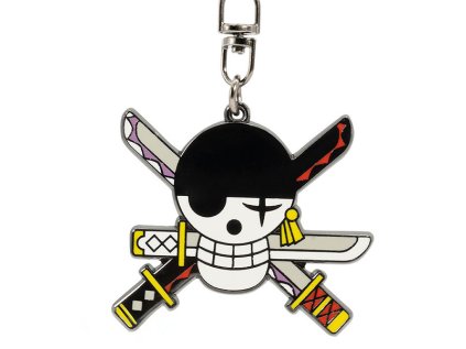 One Piece Zoro Kľúčenka Kovová