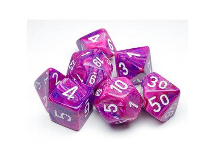 Sada kociek na RPG: Chessex - Festive Circus-Purple White (7 ks)