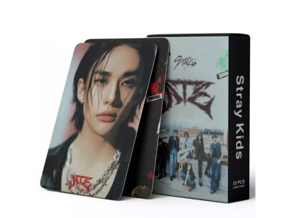 Stray Kids - ATE Holografické LOMO Cards 55 ks Zberateľské karty