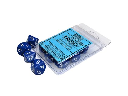 Sada kociek na RPG: Chessex - Blue Opaque (10 ks)