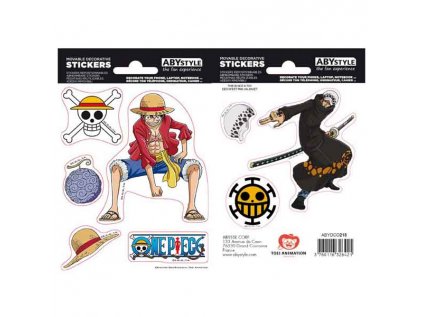 One Piece Luffy and Law Nálepky 2-Pack (16 x 11cm)