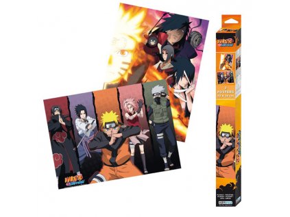 Naruto Shippuden Groups Posters 2-Pack 52 x 38 cm
