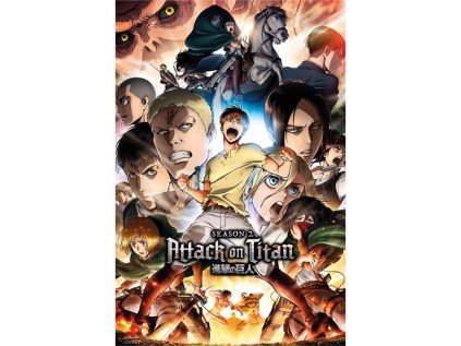 Attack on Titan Attack Season 2 Key Art Poster 91,5 x 61 cm