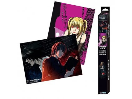 Death Note L vs Light and Misa Posters 2-Pack 52 x 38 cm