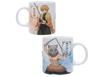 Demon Slayer Zenitsu and Inosuke Šálka
