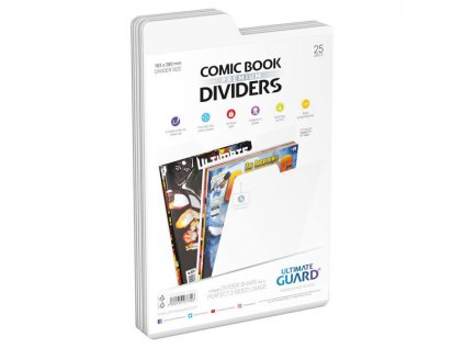 Oddeľovač na komiksy Ultimate Guard Premium Comic Book Dividers White (25)