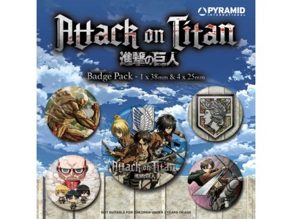 Attack on Titan Season 3 Odznaky 5-Pack