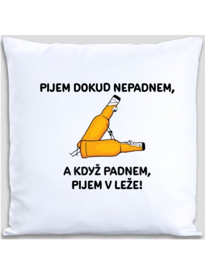 Dekorační polštář s potiskem pijem 40 x 40 cm