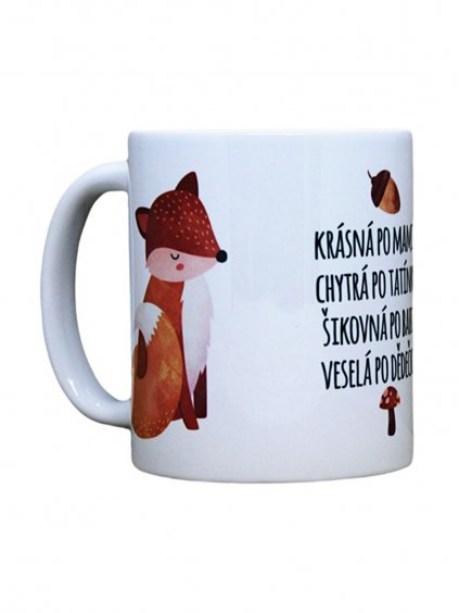 Keramický hrnek s potiskem Liška