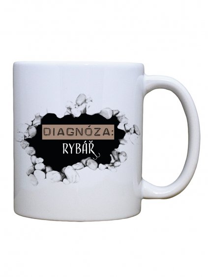 Keramický hrnek s potiskem diagnóza rybář