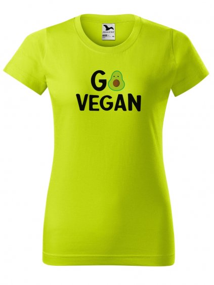 Dámské tričko s potiskem Go vegan