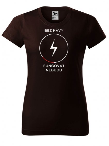 Dámské tričko s potiskem Bez kávy