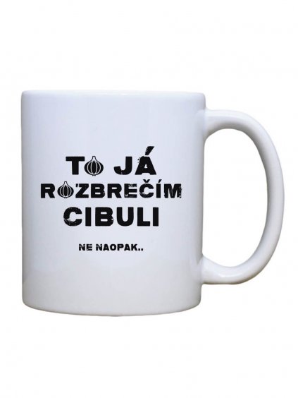 Keramický hrnek s potiskem Rozbrečím cibuli