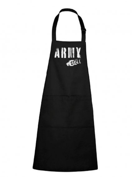 Zástěra s potiskem Army style