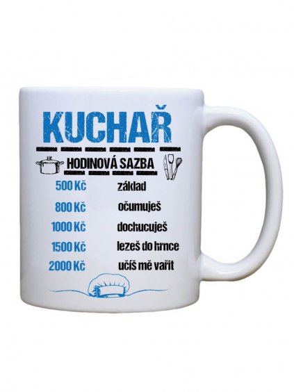 Keramický hrnek Hodinová sazba kuchař