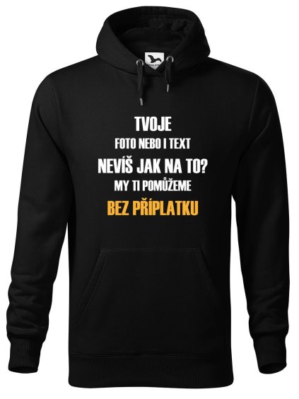 Pánská mikina s potiskem vlastní motiv