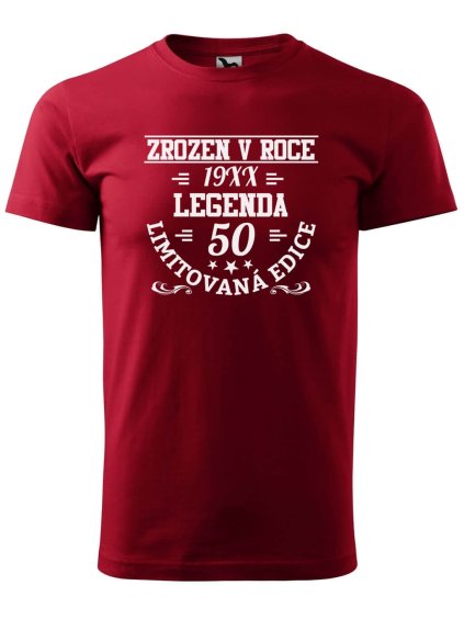 Pánské tričko s potiskem Limitovaná edice 50