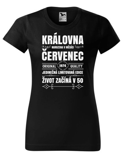 Dámské tričko s potiskem Narození královny