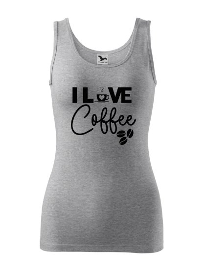Dámské tílko s potiskem I love coffee