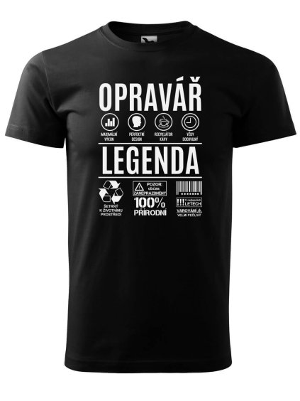 Pánské tričko s potiskem Opravář legenda
