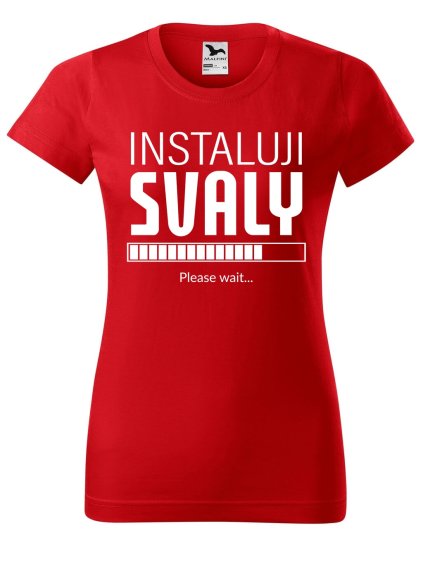 Dámské tričko s potiskem Instaluji svaly