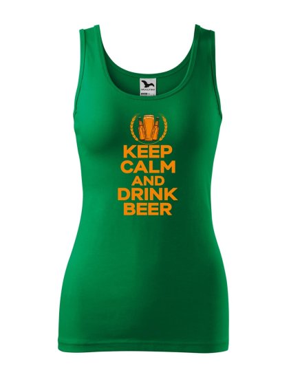 Dámské tílko s potiskem Keep calm beer