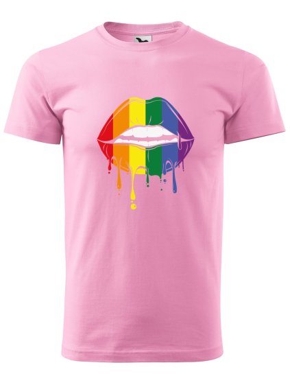 Pánské tričko s potiskem Pride ústa