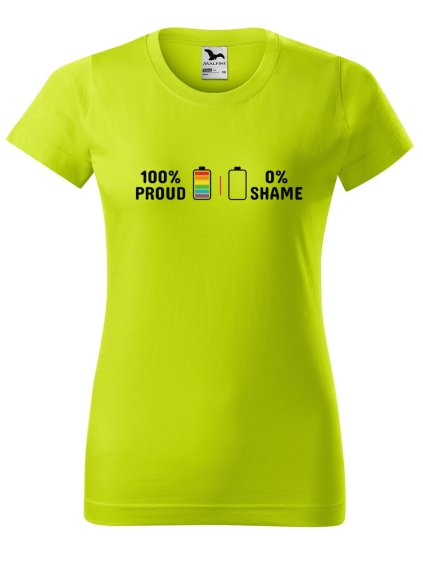 Dámské tričko s potiskem 100% proud