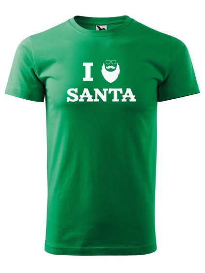 Pánské tričko s potiskem I love Santa