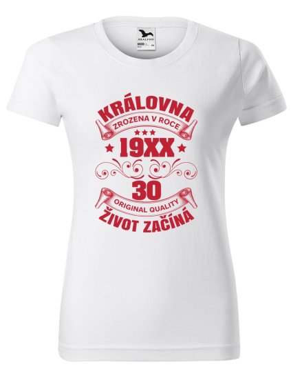 Dámské tričko Život začíná 30