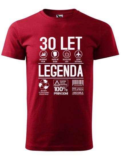 Pánské tričko 30 let legenda symboly