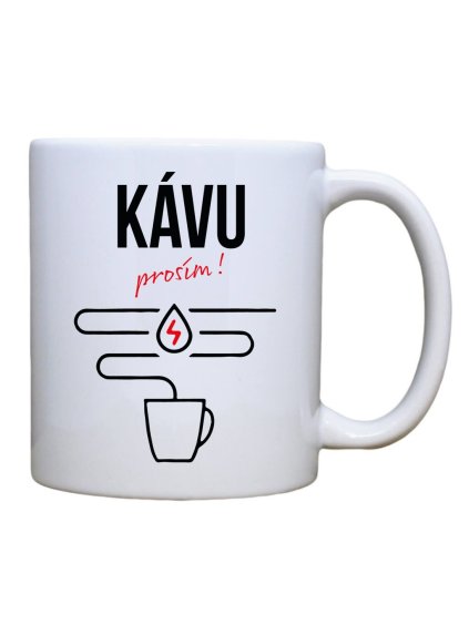 Keramický hrnek s potiskem Kávu prosím