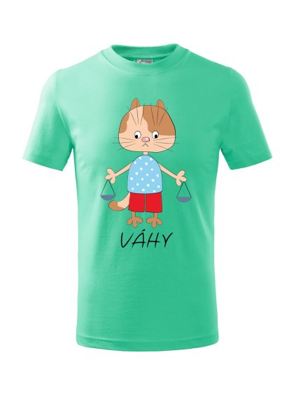 Dětské tričko Zvěrokruh kočky Váhy