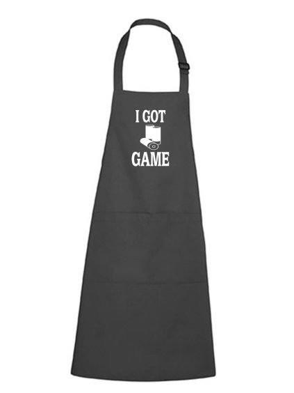 Zástěra s potiskem I got game