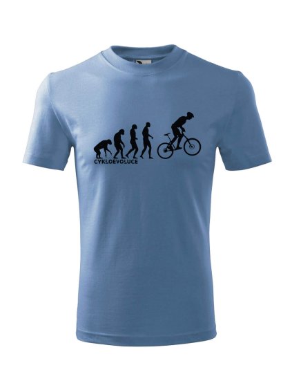 Dětské tričko s potiskem Evoluce cyklista