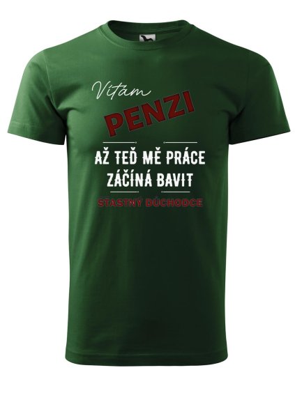 Pánské tričko s potiskem Šťastný důchodce